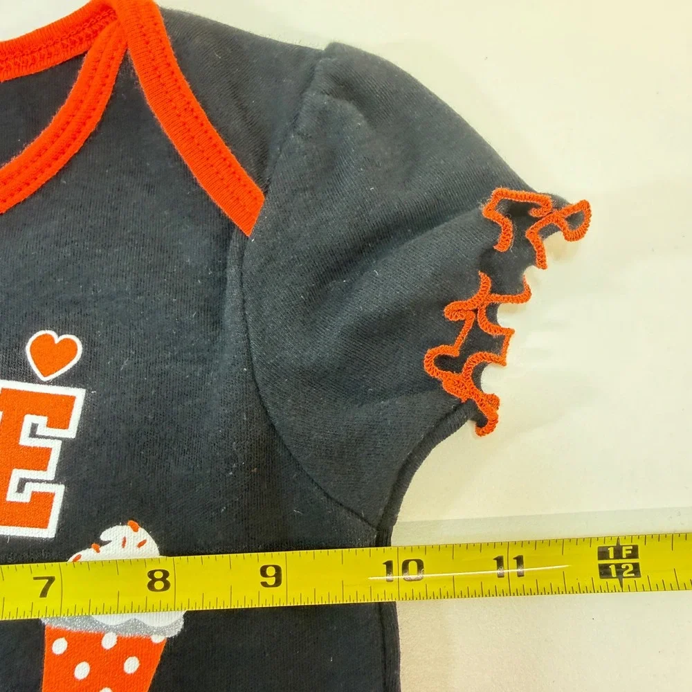 Baltimore Orioles MLB Team Athletics Bodysuit Baby Girls 18M Black One Piece